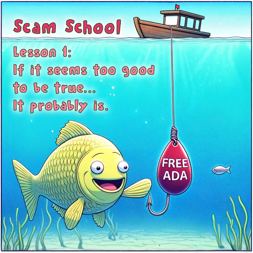 Scam School Lesson 1: If it seems too good to be true... it probably is.